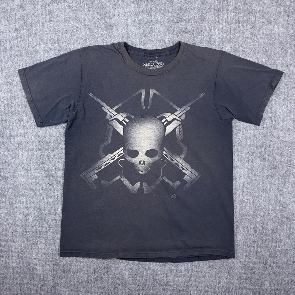 Xbox Halo Promo T-Shirt Mens M Black 2011 Graphic Skull Xbox 360 Licensed Tee